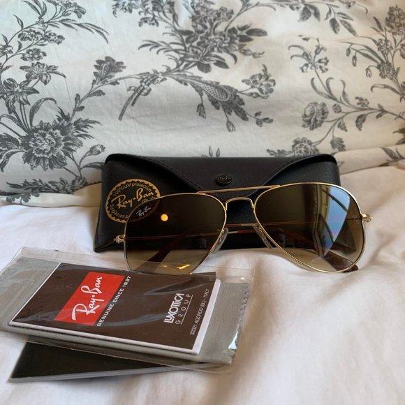 RAY-BAN Aviator Classic Gold/Brown - Picture 3 of 3